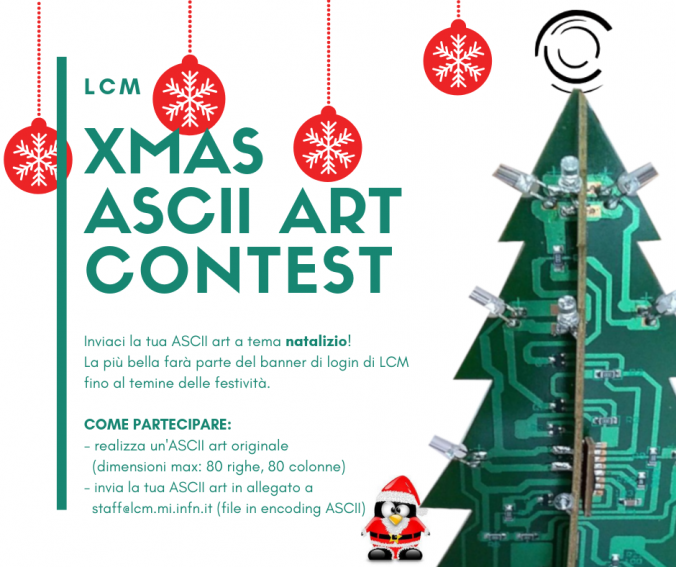 Xmas ASCII Art Contest LCM Laboratorio di Calcolo & Multimedia